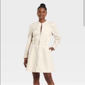 Canvas coat dress